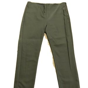 Ecru Pants Side Zip Up Olive Green Size 8